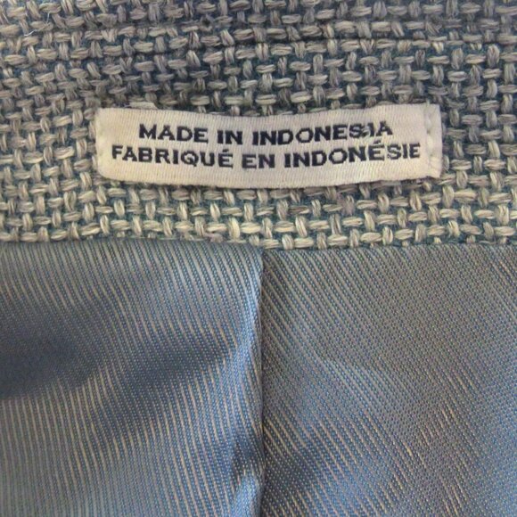 Joseph Abboud Blue Wool / Linen Blend Size 52 Regular, Double Vent, Lined  E399 - Picture 9 of 12